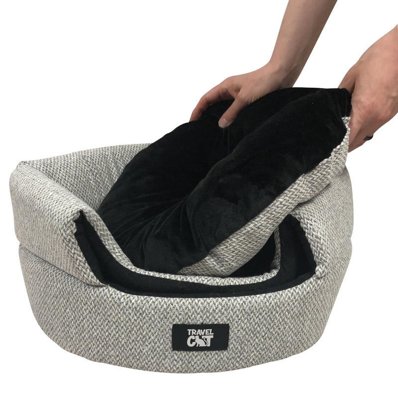 Your Cat Backpack Travel Cat Meowbile Indoor Cat House - 25x18x17 inches Premium Convertible and Durable Hideaway Cat Bed and Cave (Gray, Medium) - Image 3